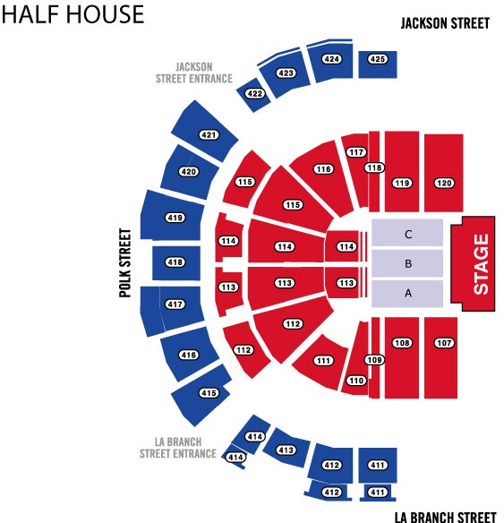 Houston Toyota Center Detailed Seating Chart